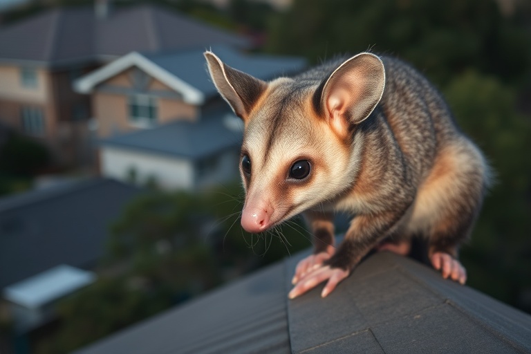 Possum in Abbotsford residential area